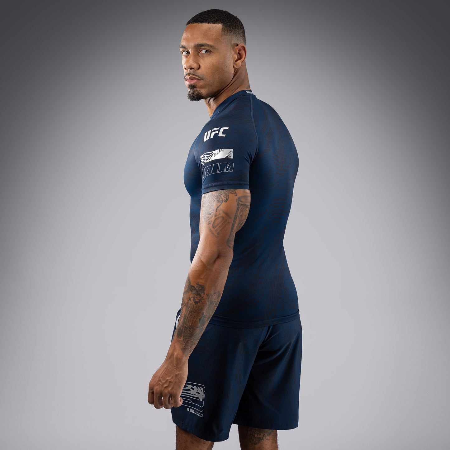 UFC Fusion by Venum Fight Week Rashguard a maniche corte Performance - Blu oceanico