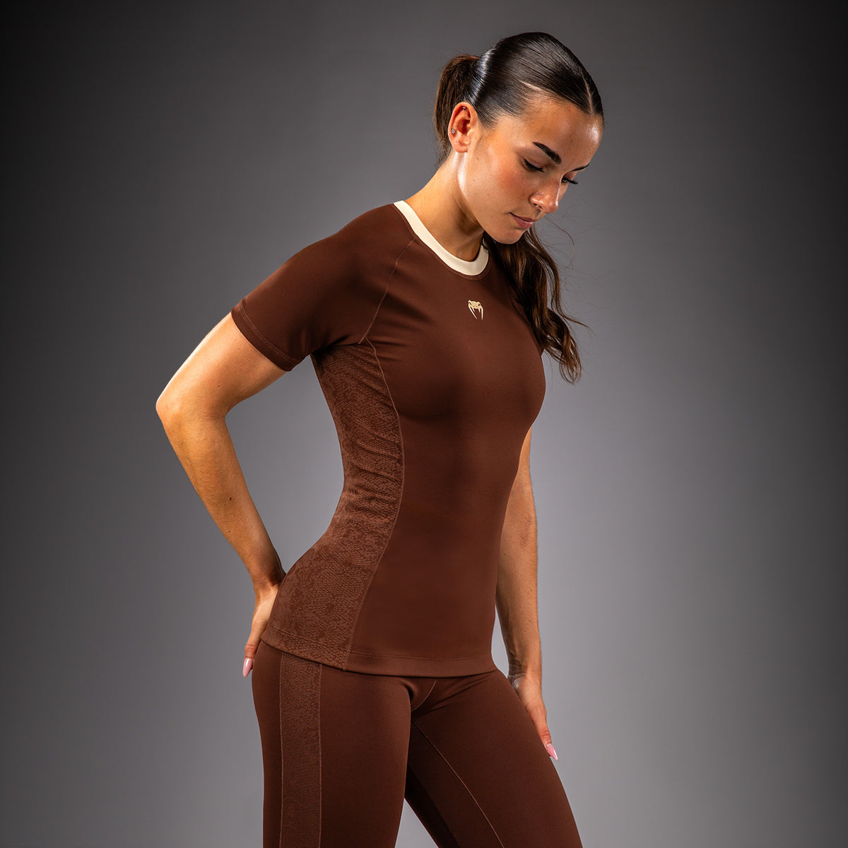Venum Viper Rashguard a maniche corte da donna - Marrone