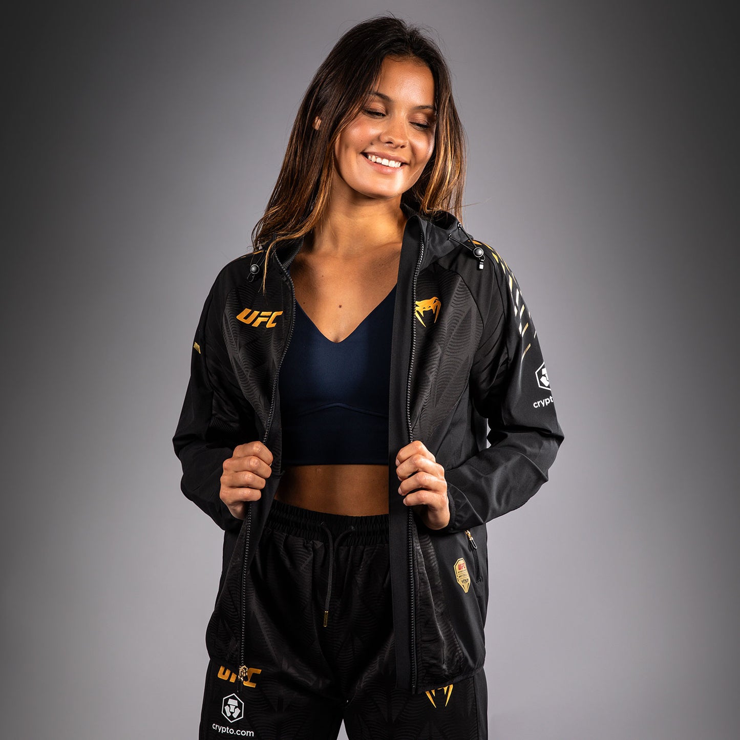 UFC Zenith by Venum Authentic Fight Night Felpa Walkout Donna Personalizzato - Champion