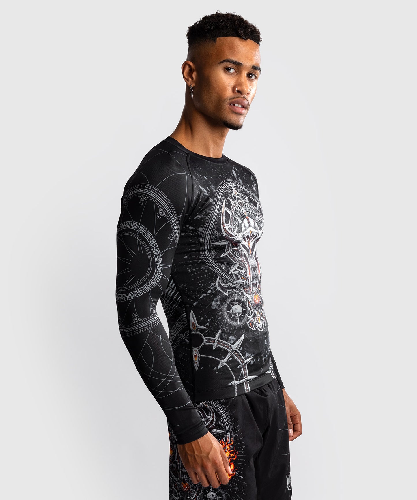 Venum Gladiator 5.0 Maglietta A Maniche Lunghe Per Uomo - Nero/Argento