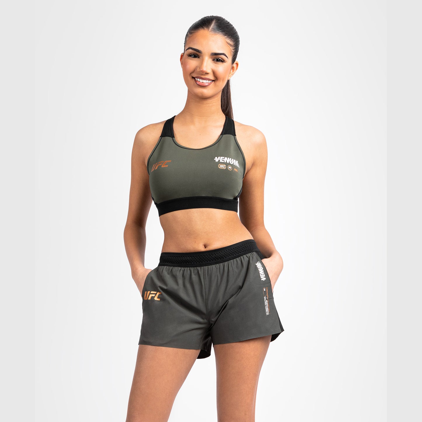 UFC Adrenaline by Venum Fight Week Pantaloncini da Donna - Khaki