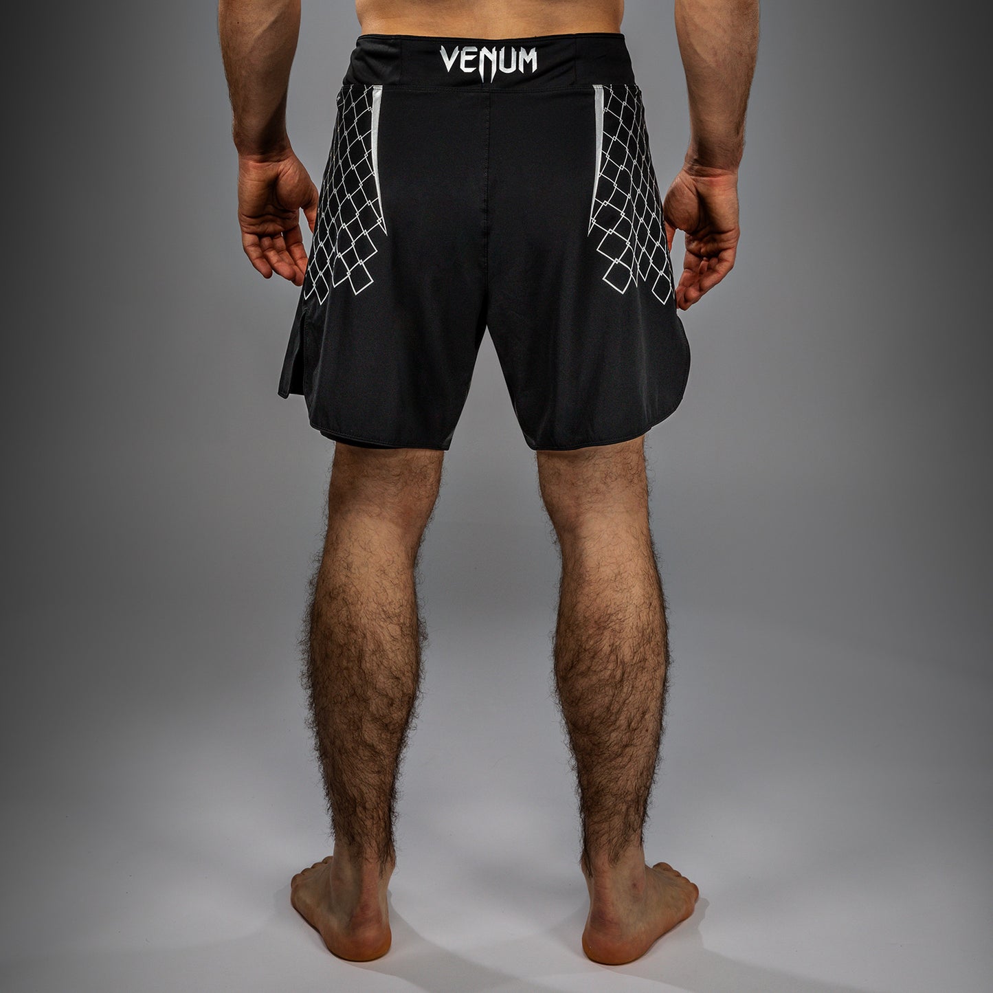 Venum x WOW FC Pantaloni da Combattimento da Uomo - Nero/ Grigio Argento