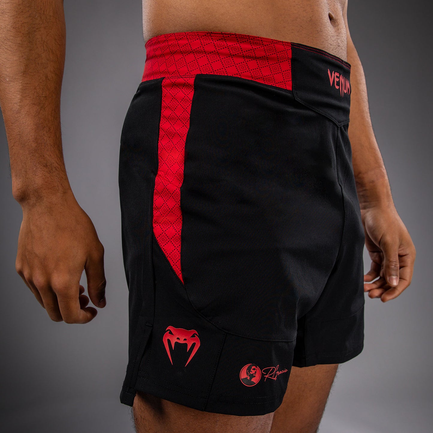 Venum x Roger Gracie Signature Pantaloncini da Combattimento - Nero/Rosso
