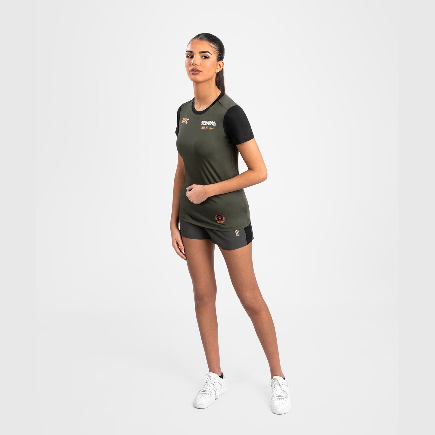 UFC Adrenaline by Venum Fight Week Maglietta Dry-Tech da Donna - Khaki/Bronzo