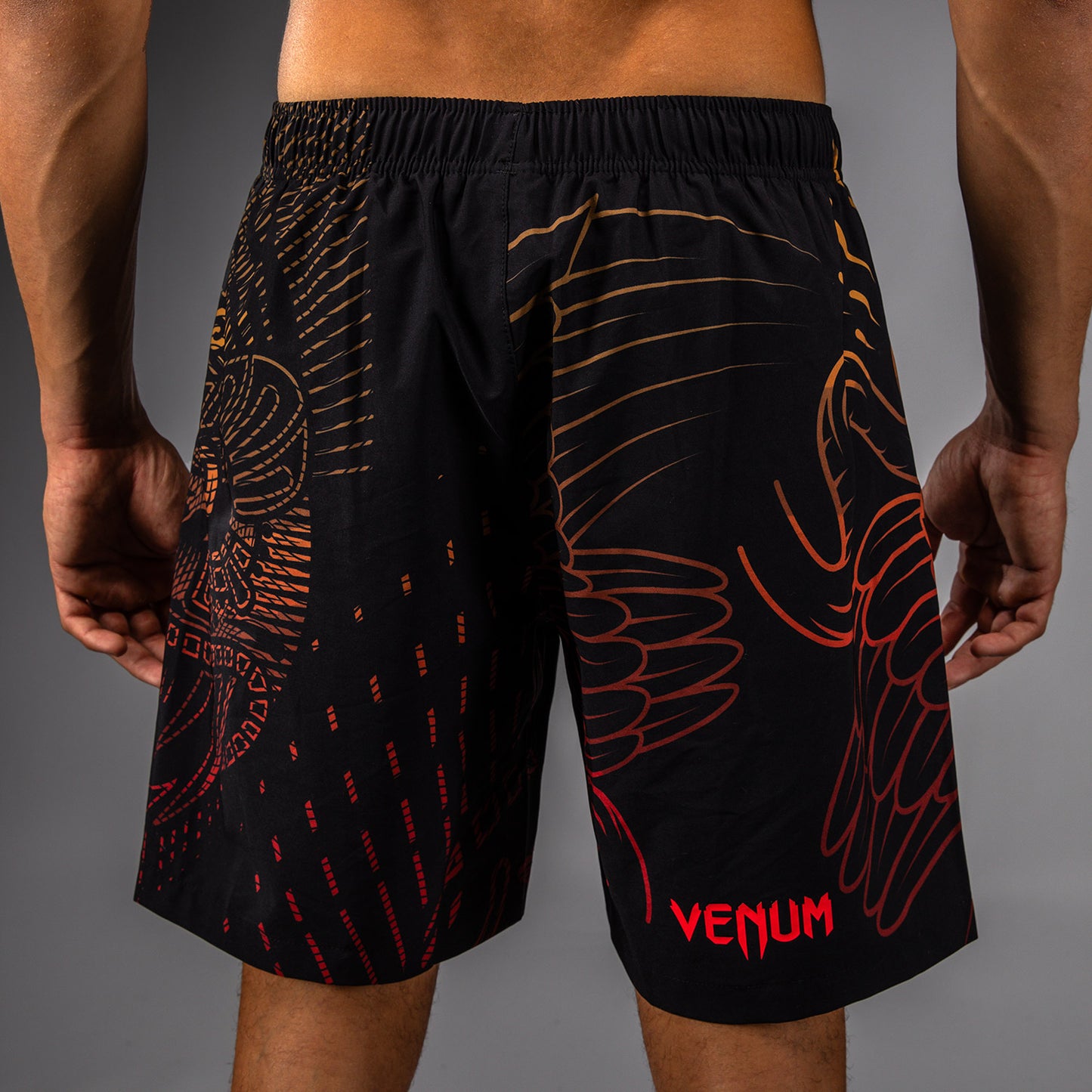 Venum Quetzal Fury Pantaloncini da Allenamento - Nero/Rosso Fury/Arancione