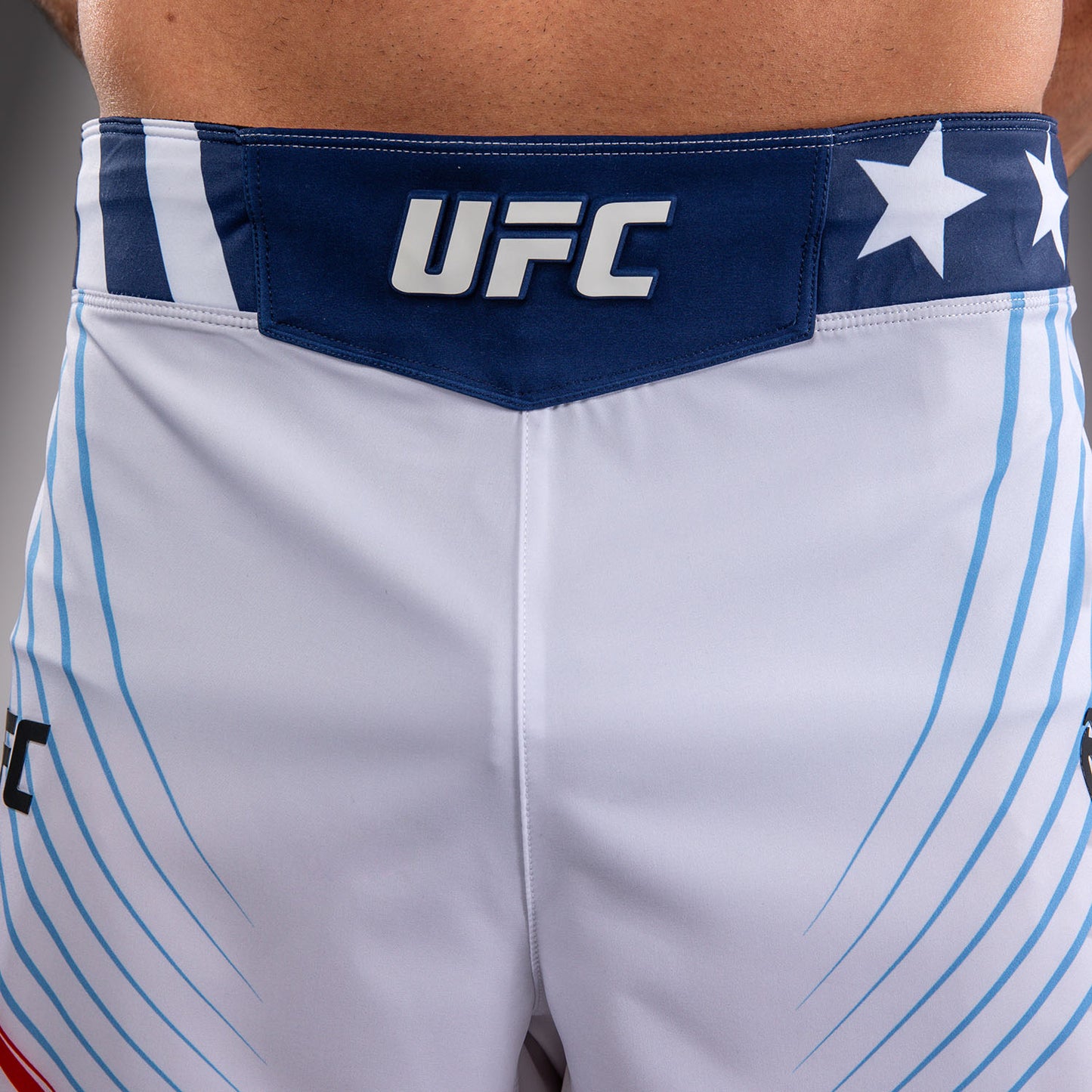 Official UFC Freedom 250 by Venum Personalizzato Authentic Fight Night Pantaloncini da combattimento taglio corto da uomo - Bianco