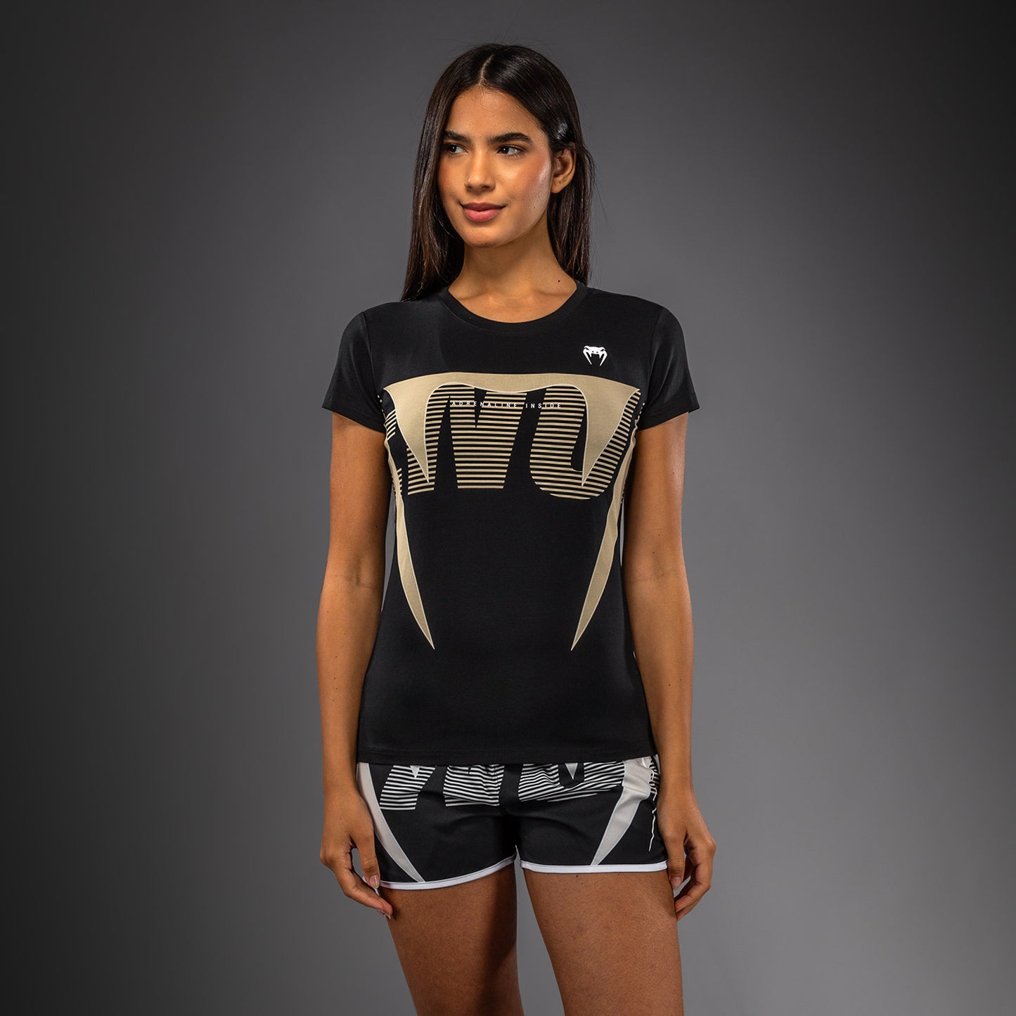 Venum Adrenaline T-Shirt Donna – Nero/Avorio