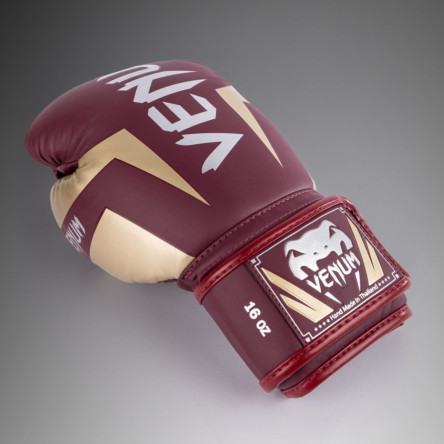 Venum Elite Guantoni da Boxe - Borgogna/Oro