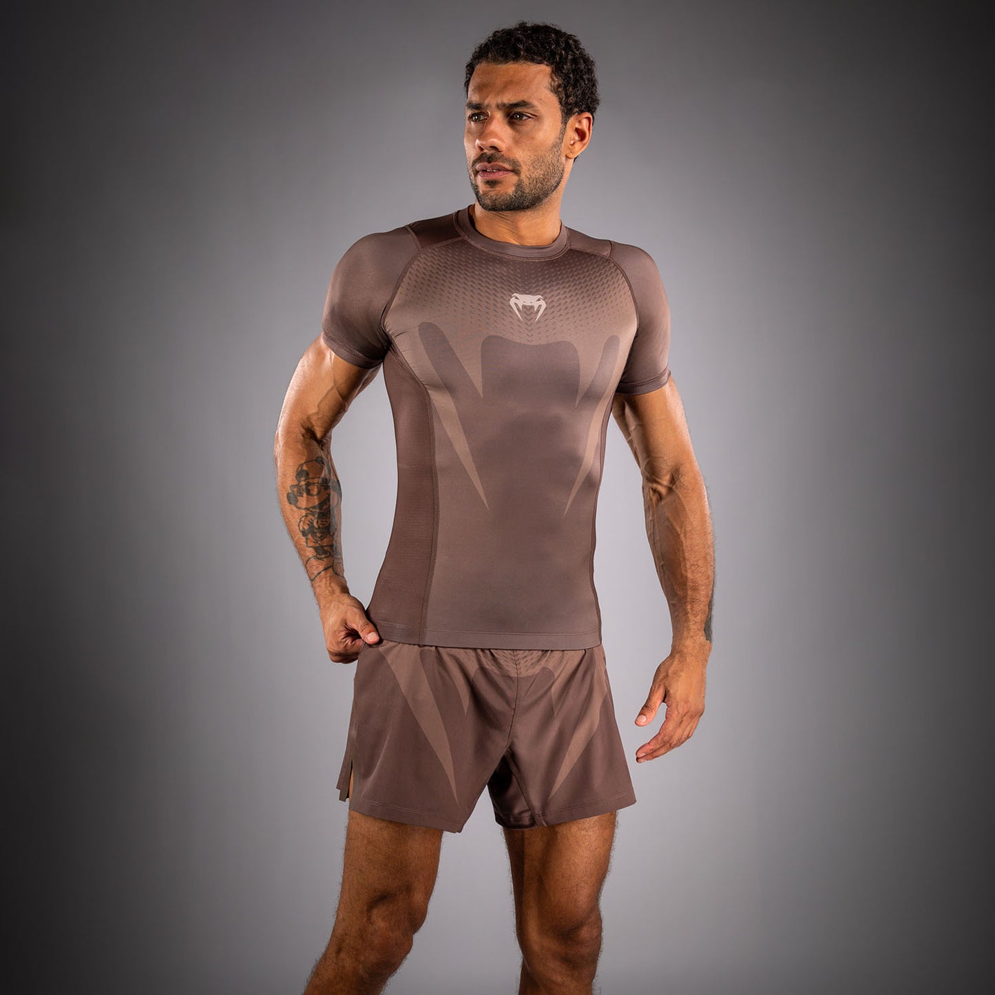 Venum No Gi Rashguards - Marrone Cioccolato