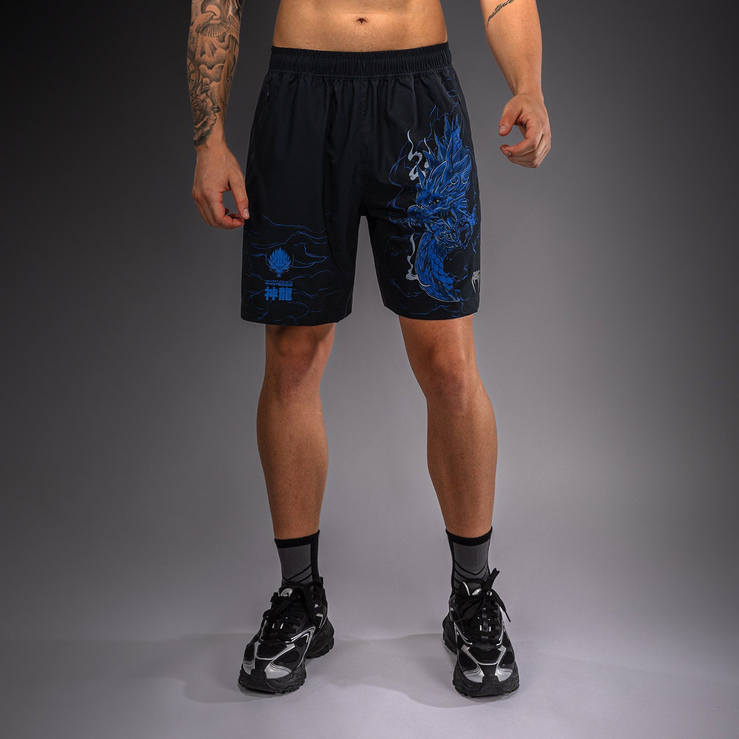 Venum Thunder Dragon Pantaloncini da Allenamento – Nero/Blu Reale