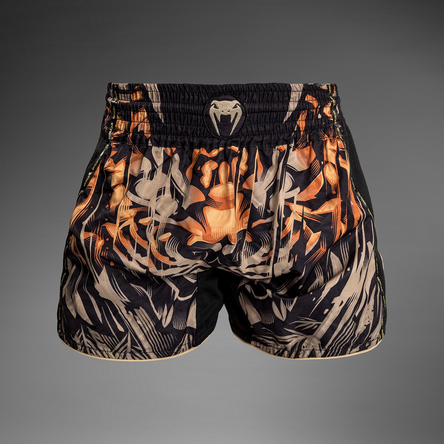 Venum Tiger Pantaloncini da Muay Thai - Nero/Arancione Neon