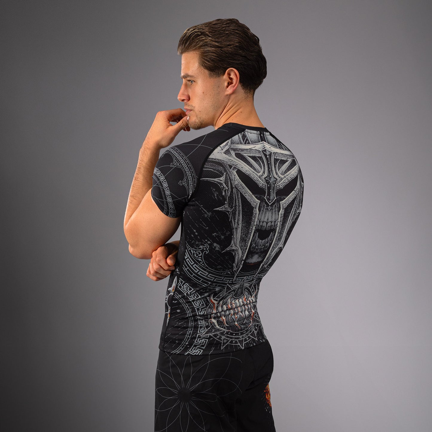 Venum Gladiator 5.0 Rashguard A Maniche Corte - Nero/Argento