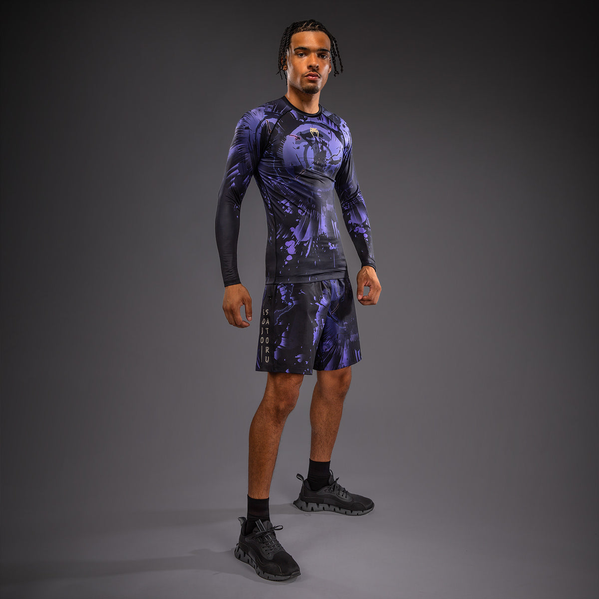 Jujutsu Kaisen x Venum Gojo Rashguard a Maniche Lunghe – Viola