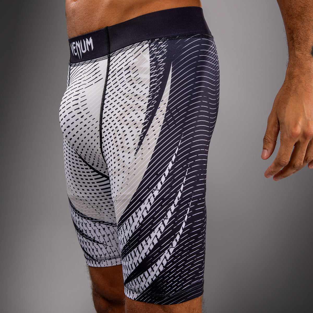 Venum Galactic 3.0 Pantaloncini a Compressione - Bianco Sporco/Nero