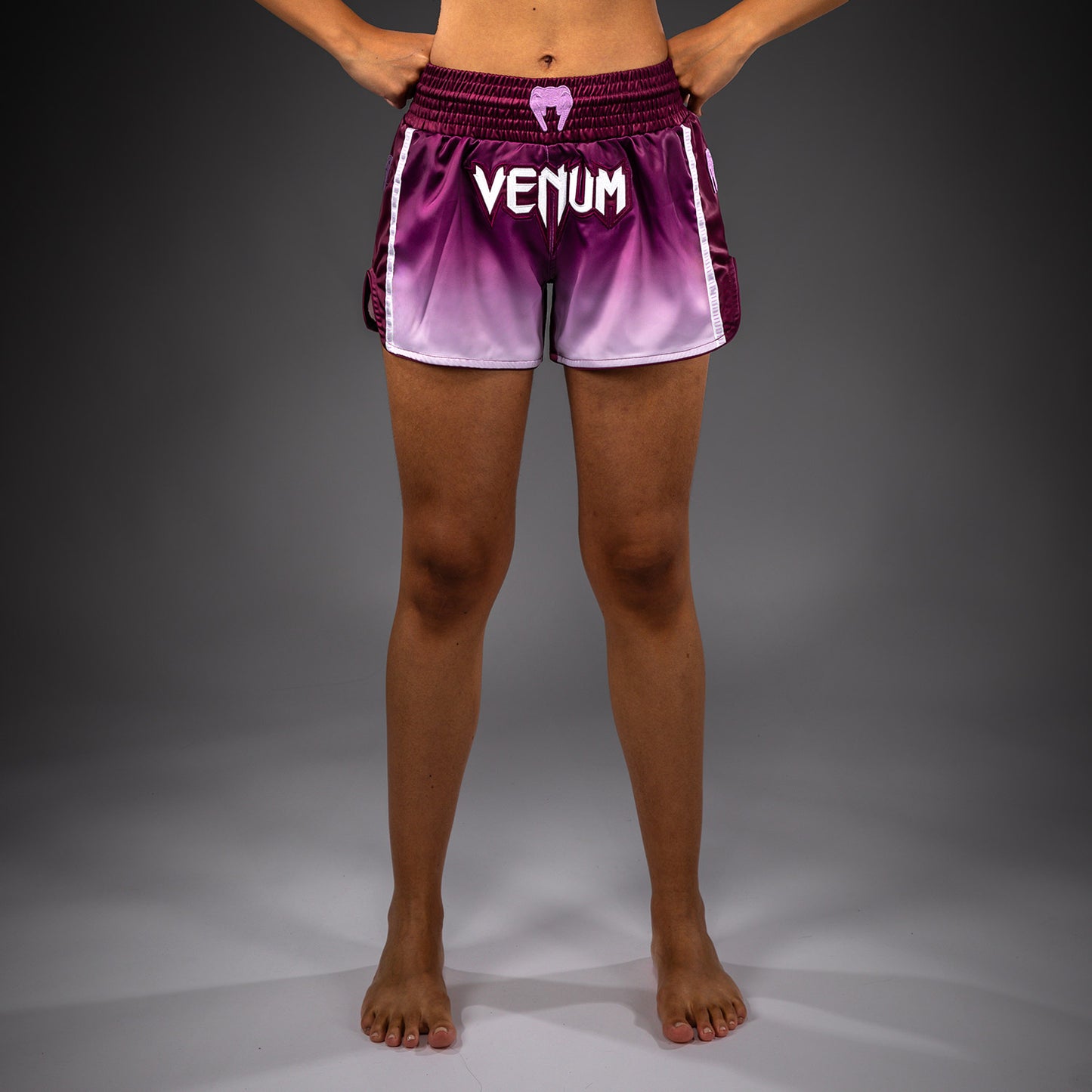 Venum Iris Pantaloncini Muay Thai - Prugna/Bianco