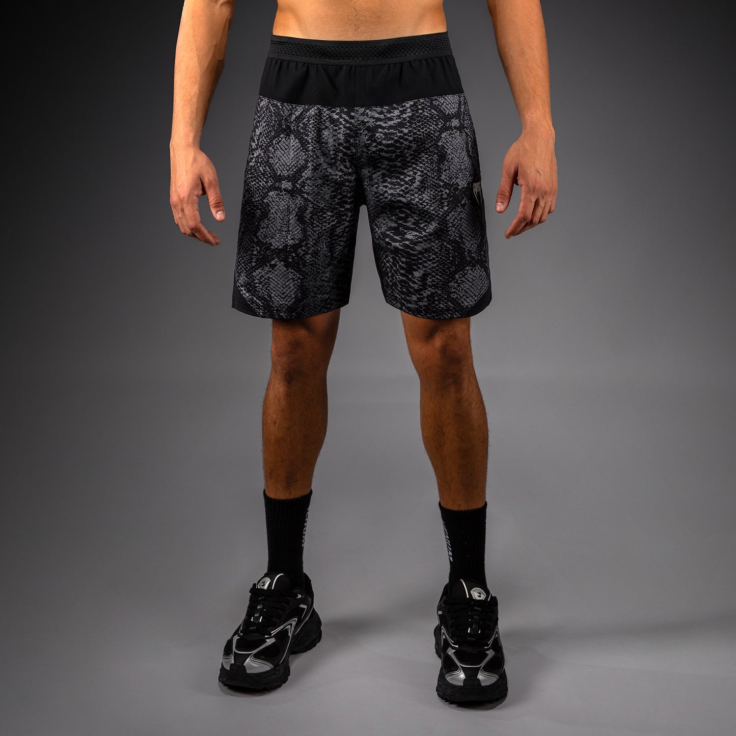 Venum G-Fit Scales Pantaloncini da Allenamento – Nero/Grigio Carbone