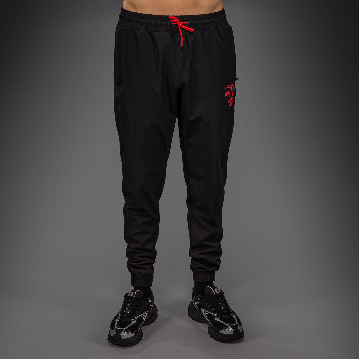 Venum x Mike Tyson Tiger Pantaloni da Jogging - Nero Profondo/Rosso Intenso