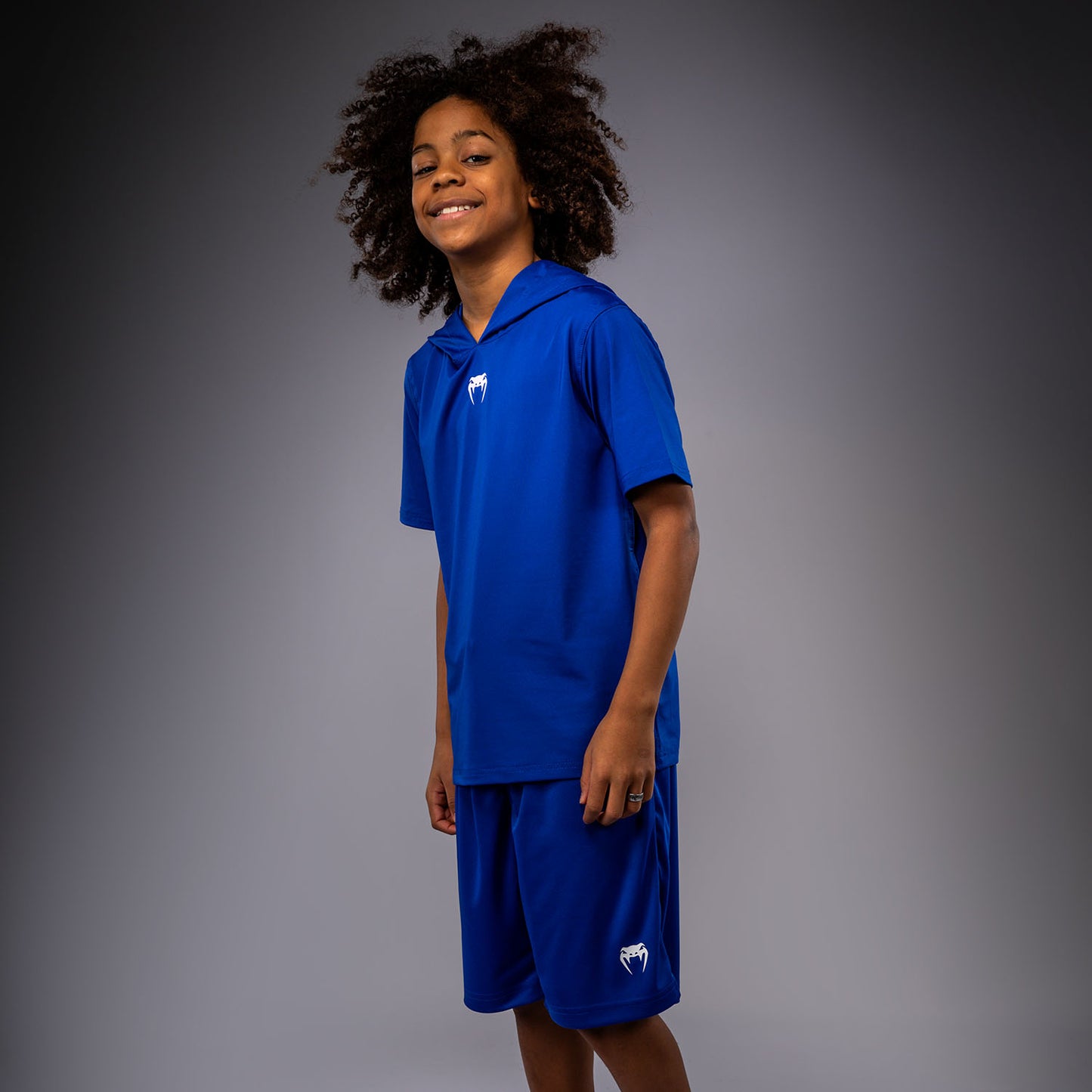 Venum Elite Felpa Dry-Tech a Maniche Corte per Bambini - Blu Reale