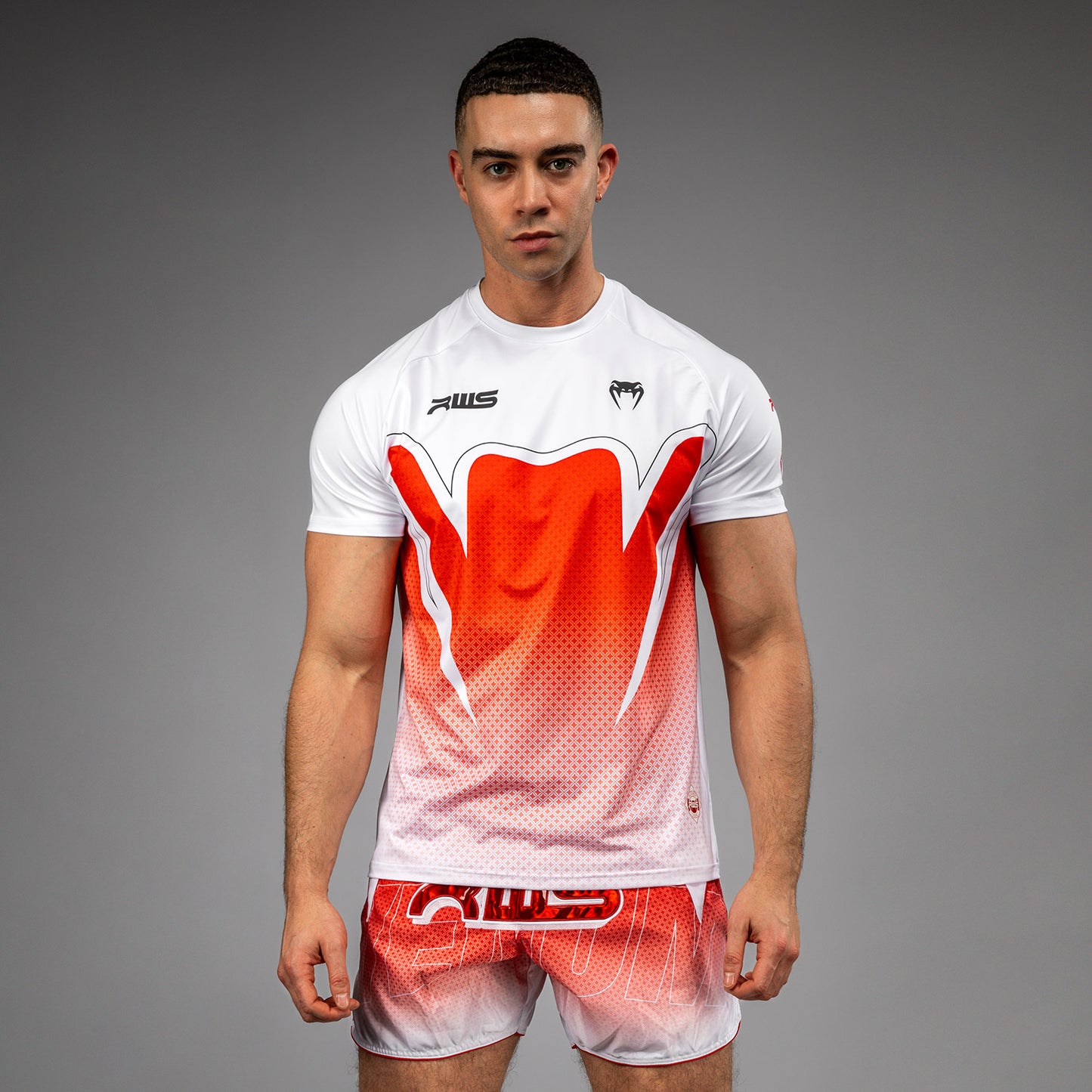Venum x RWS 2.0 T-Shirt Dry-Tech Uomo – Bianco/Rosso