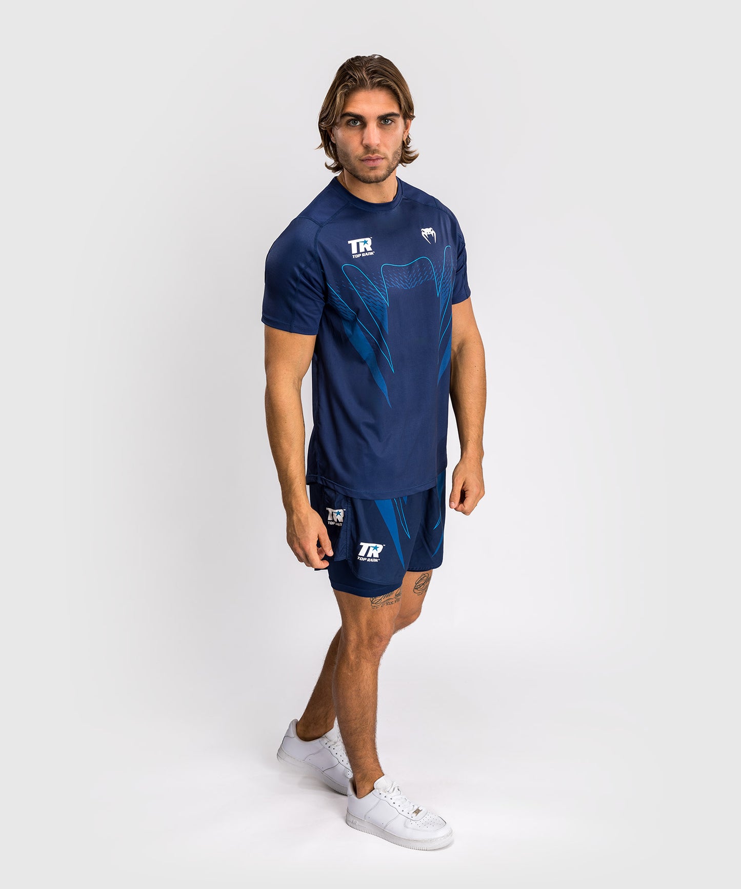 Venum x Top Rank Original Maglietta Tecnica da Uomo - Blu Navy