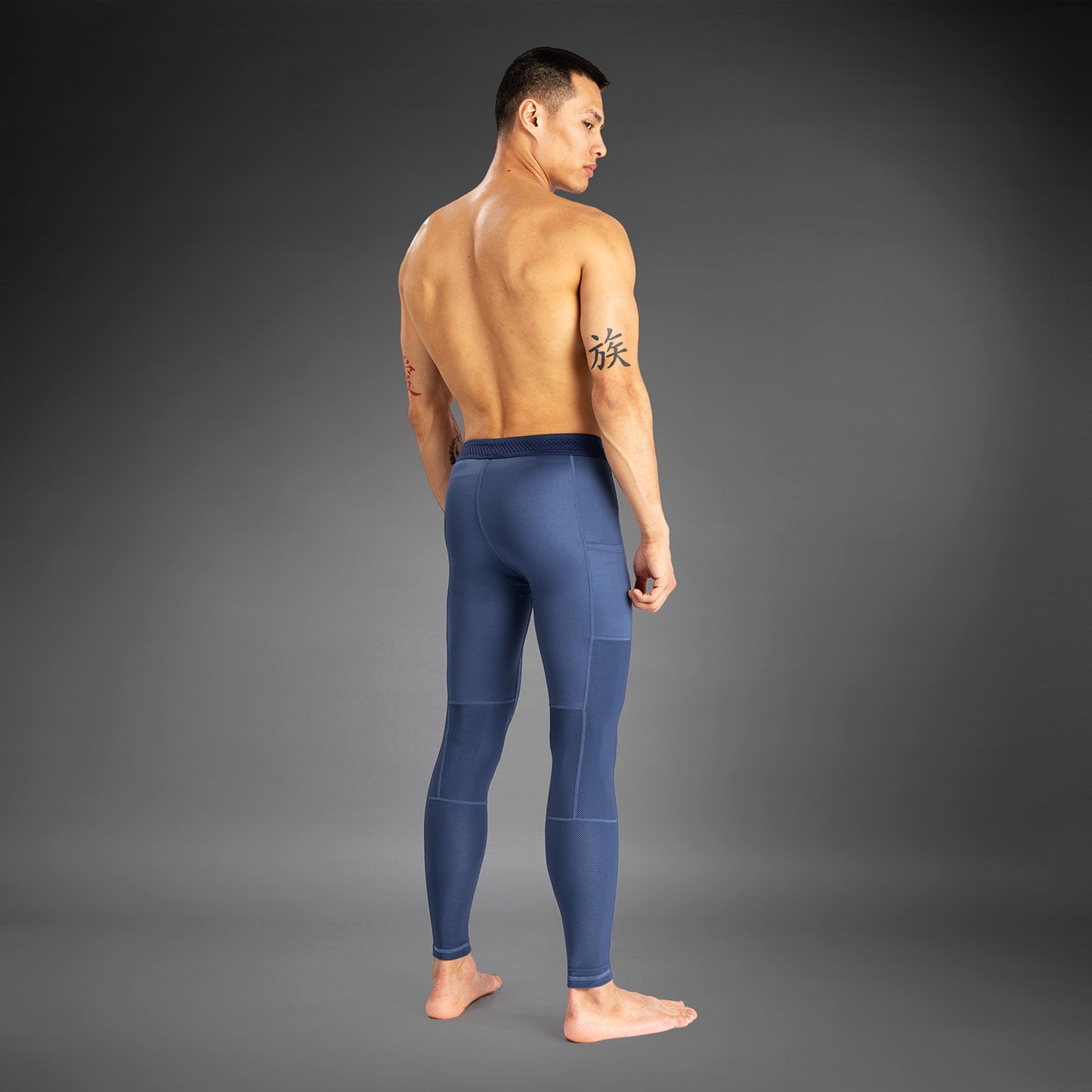 Venum Attack Pantaloni a Compressione da Uomo - Blu Navy