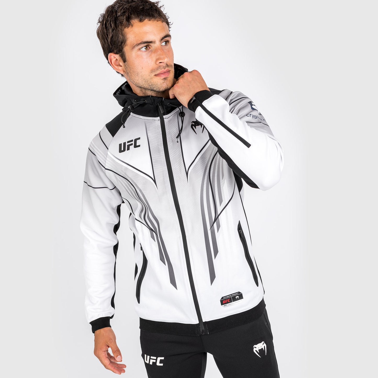 Felpa con cappuccio UFC Venum Authentic Fight Night 2.0 Uomo - Bianco