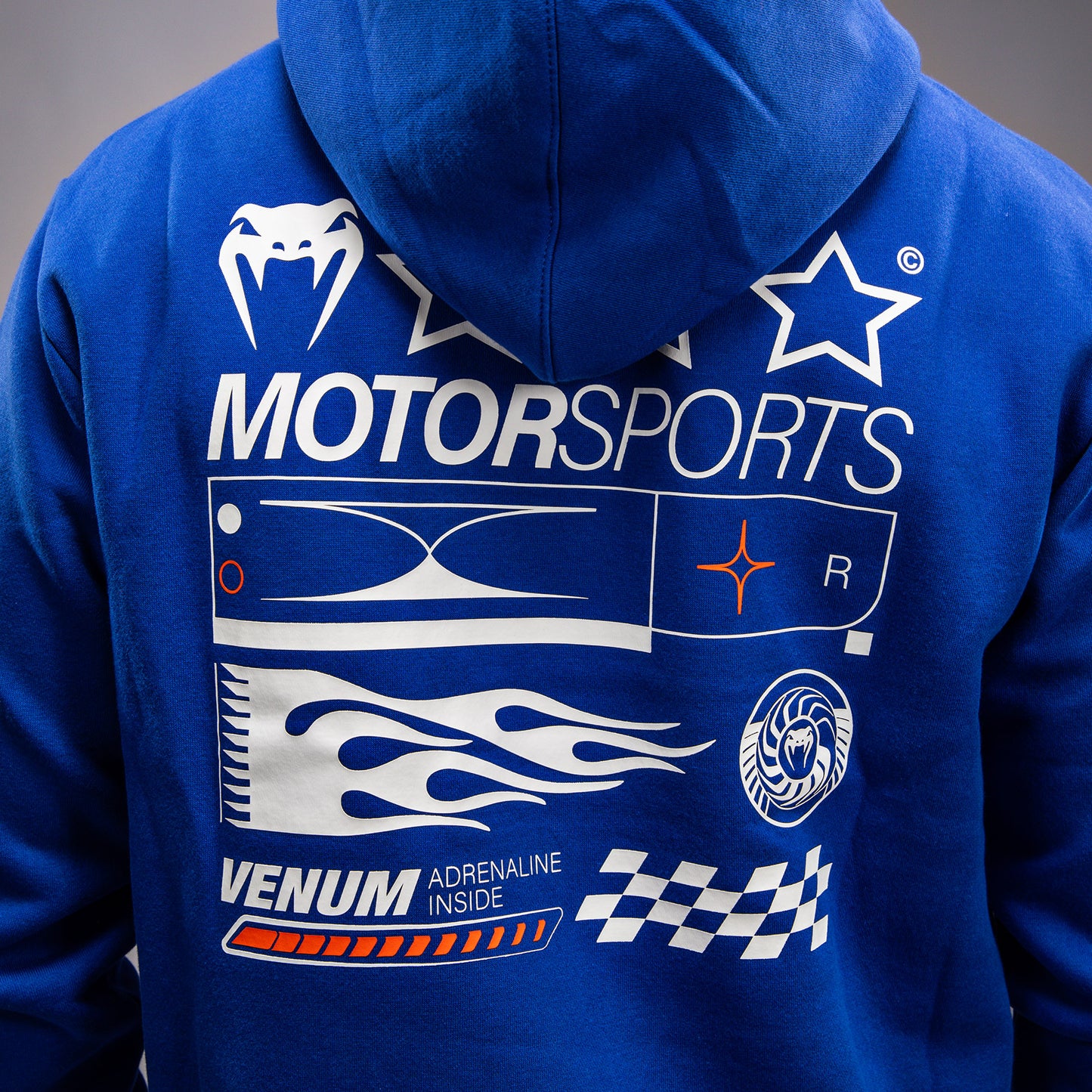 Venum Motorsport Felpa con Cappuccio - Blu Royal