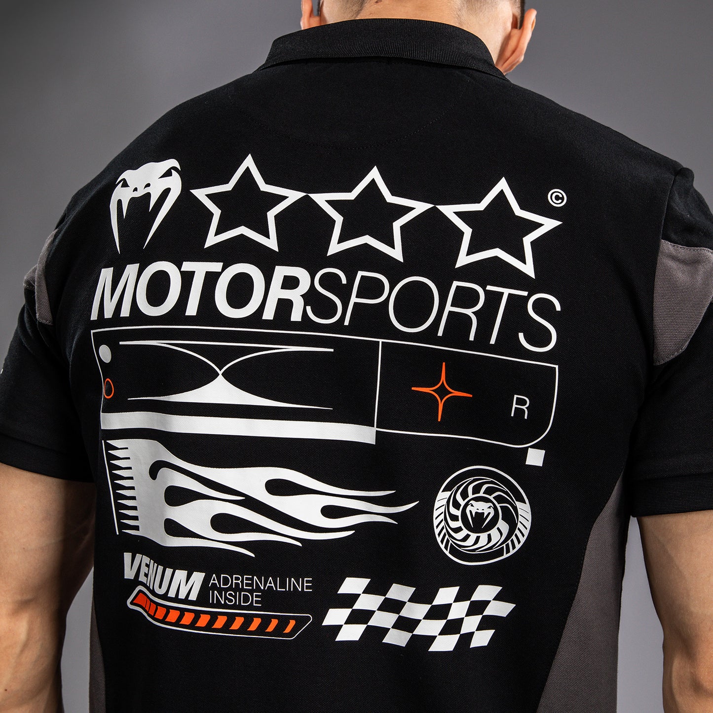 Venum Motorsport Polo in Cotone - Nero Profondo