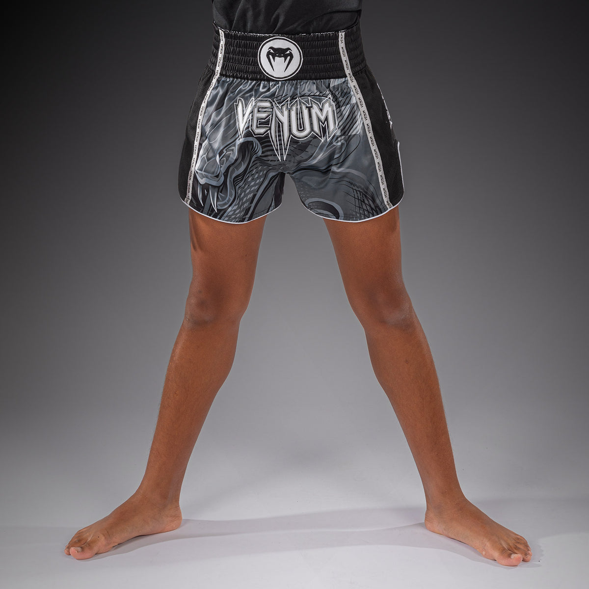 Venum Crimson Viper 2.0 Pantaloncini da Muay Thai per bambini - Nero/Grigio