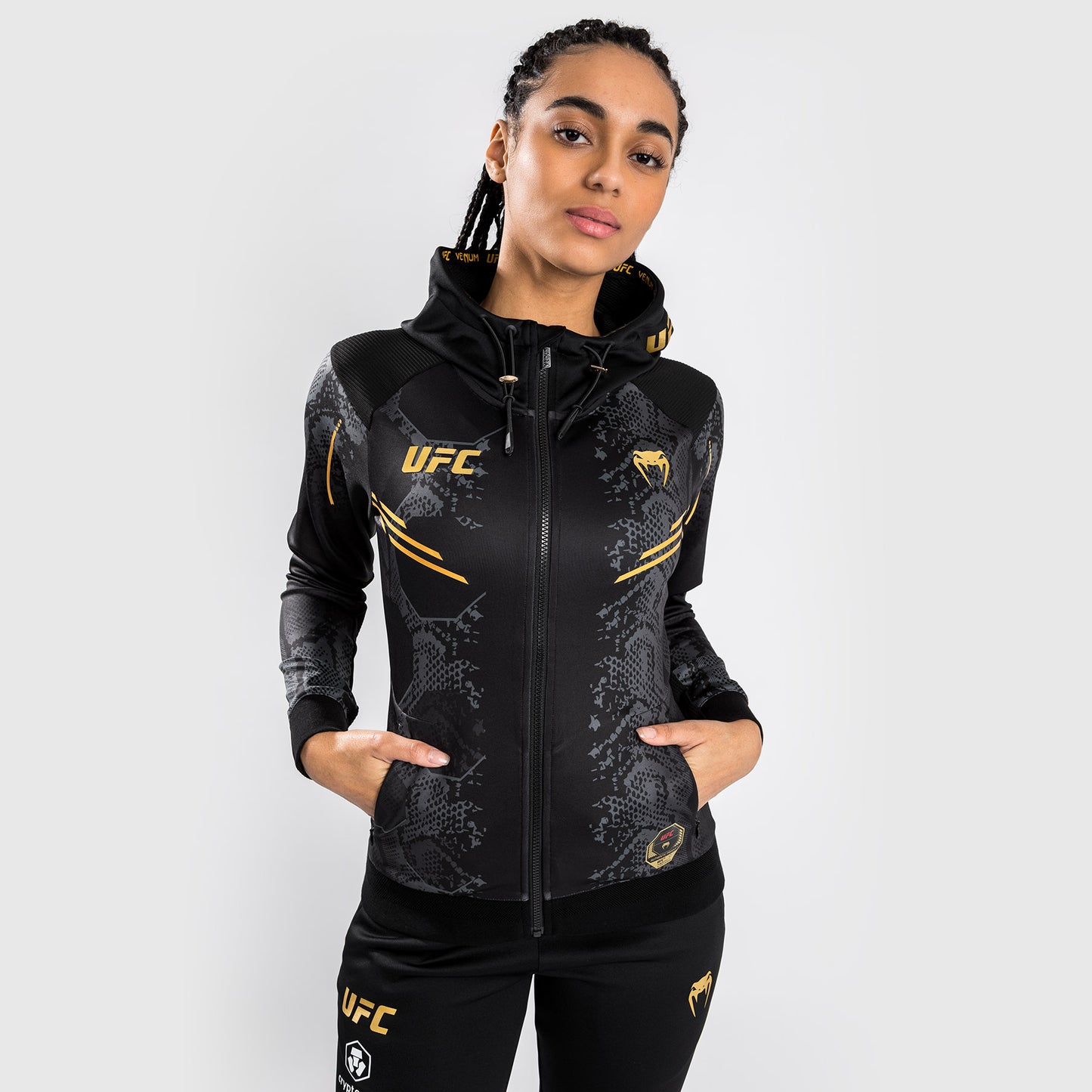 UFC Adrenaline by Venum Authentic Fight Night Felpa con cappuccio Walkout da Donna - Champion