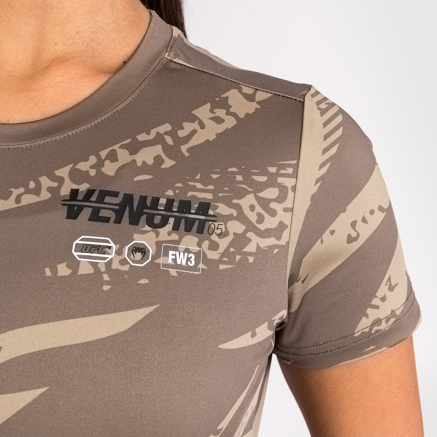 UFC Adrenaline by Venum Fight Week Maglietta Donna Dry-Tech - Desert Camo