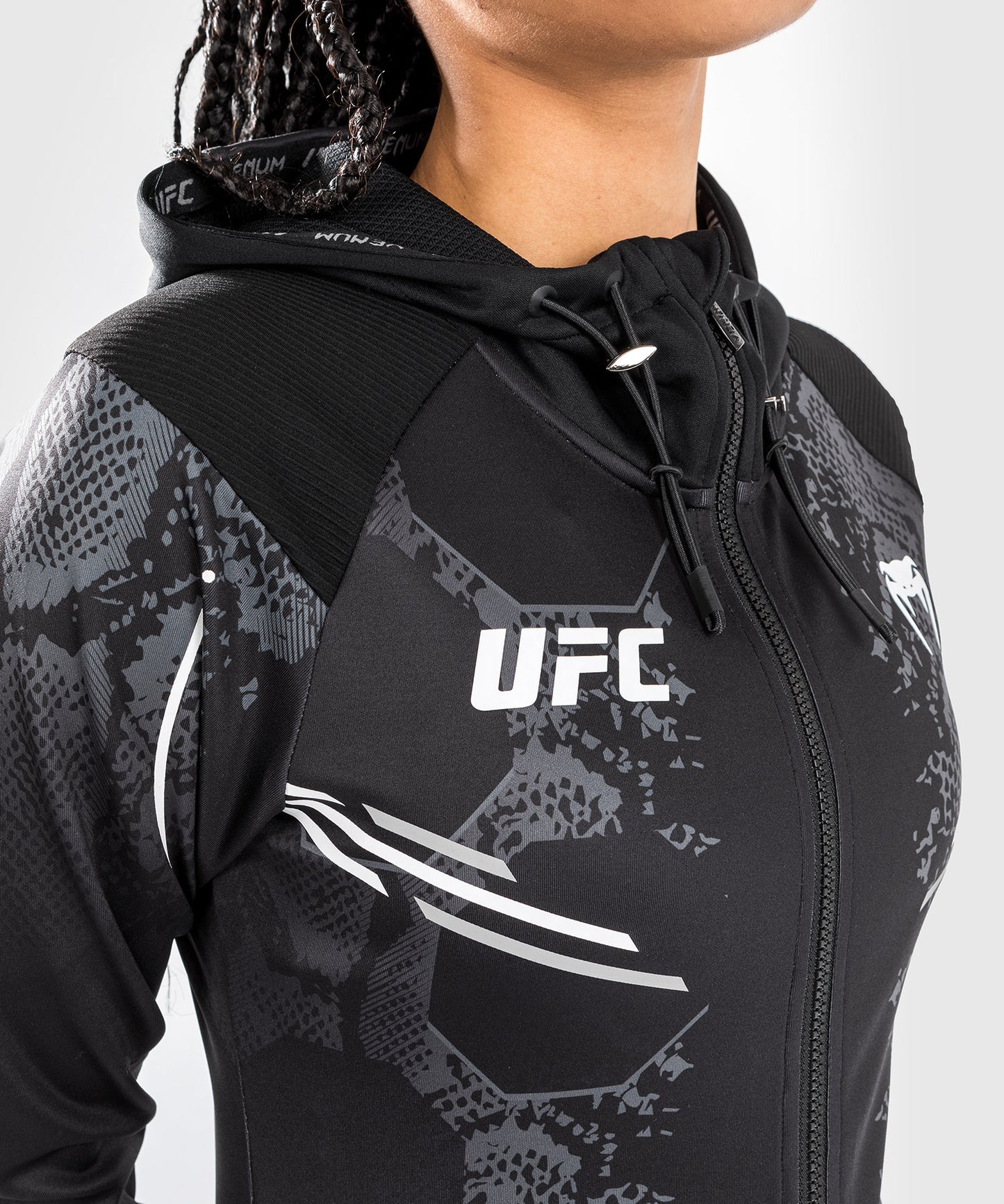 UFC Adrenaline by Venum Authentic Fight Night Felpa con cappuccio Walkout da Donna - Nero