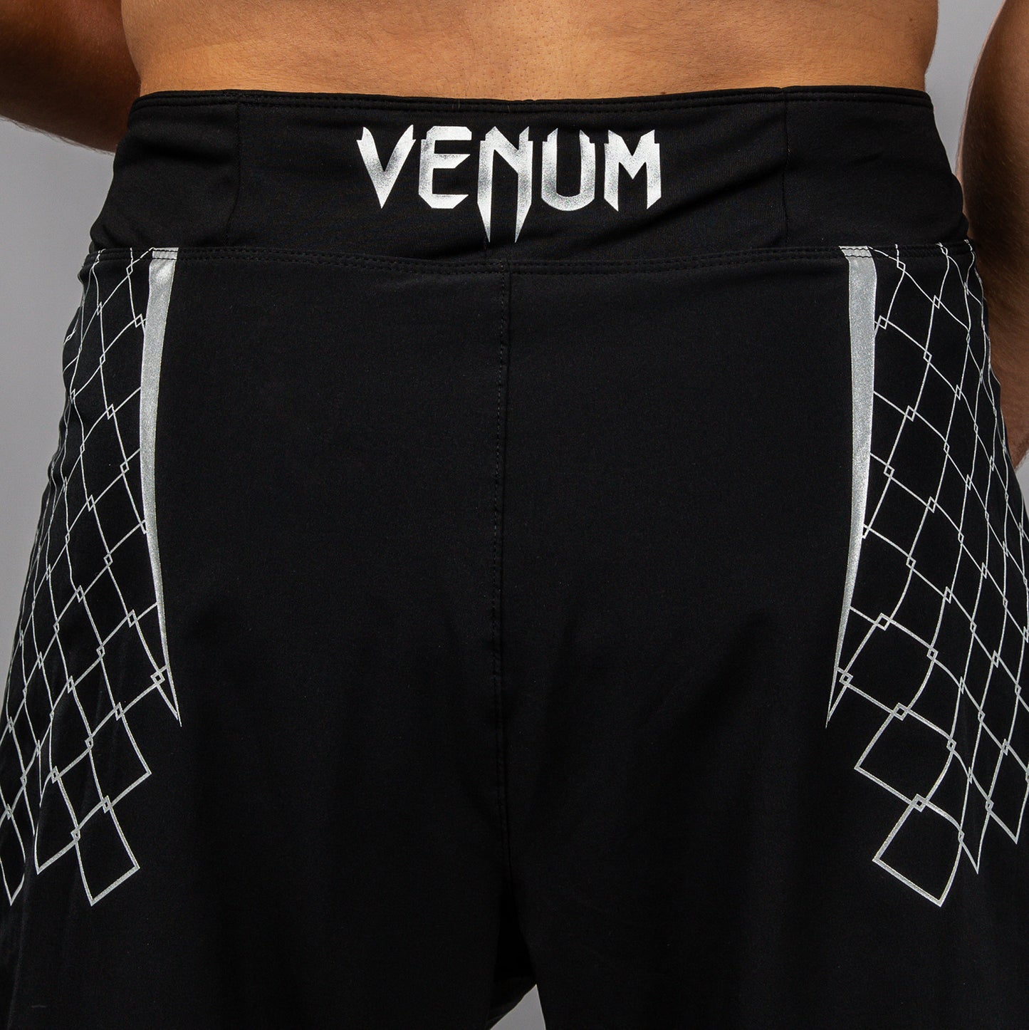 Venum x WOW FC Pantaloni da Combattimento da Uomo - Nero/ Grigio Argento