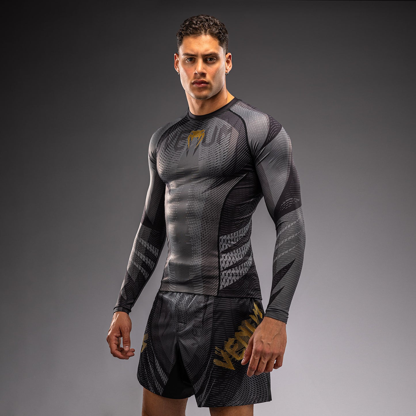 Venum Galactic 3.0 Rashguard a Maniche Lunghe - Nero/Oro