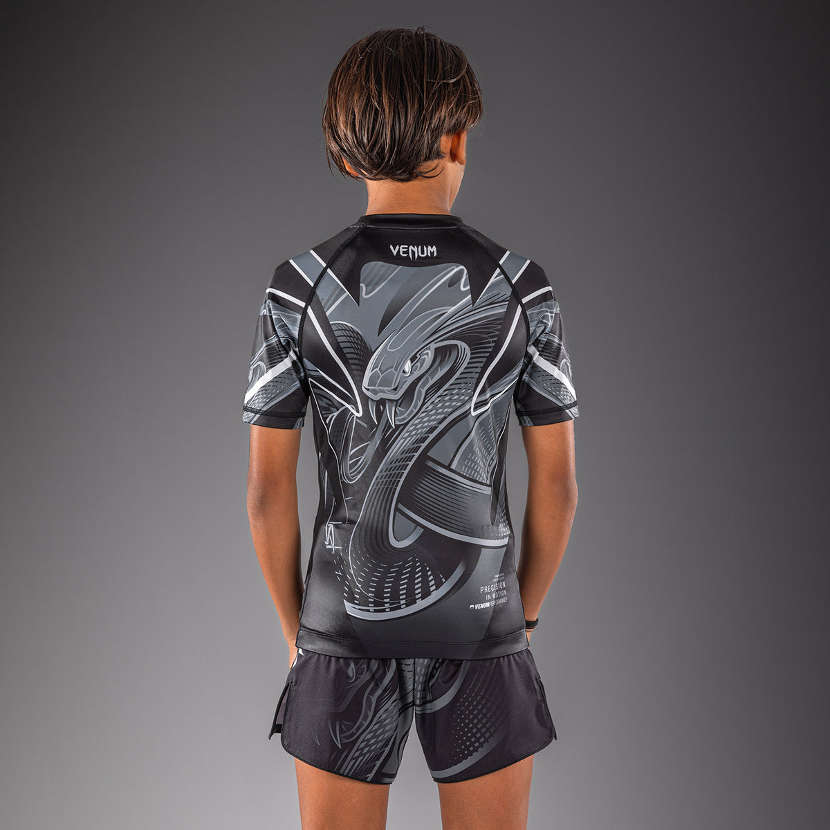 Venum Crimson Viper 2.0 Rashguard a maniche corte per bambini - Nero/Grigio
