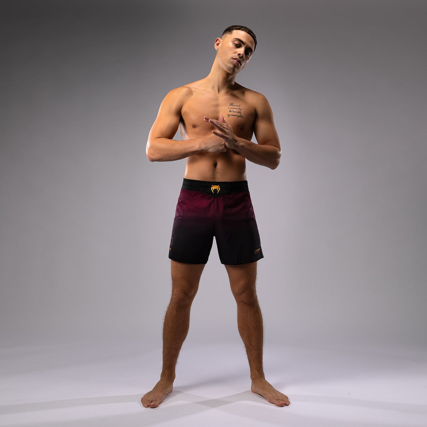 Venum Tactical XT Pantaloncini da combattimento - Nero/Borgogna/Oro