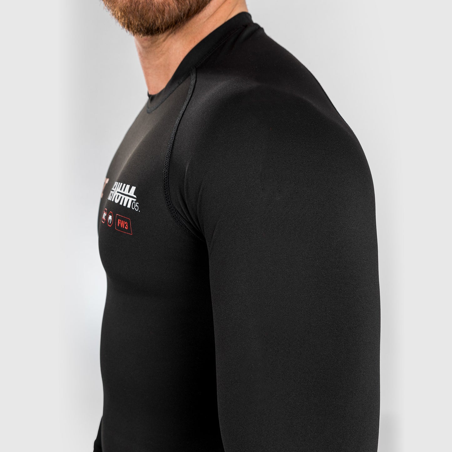 UFC Adrenaline by Venum Fight Week Rashguard a manica lunga Performance da Uomo - Nero