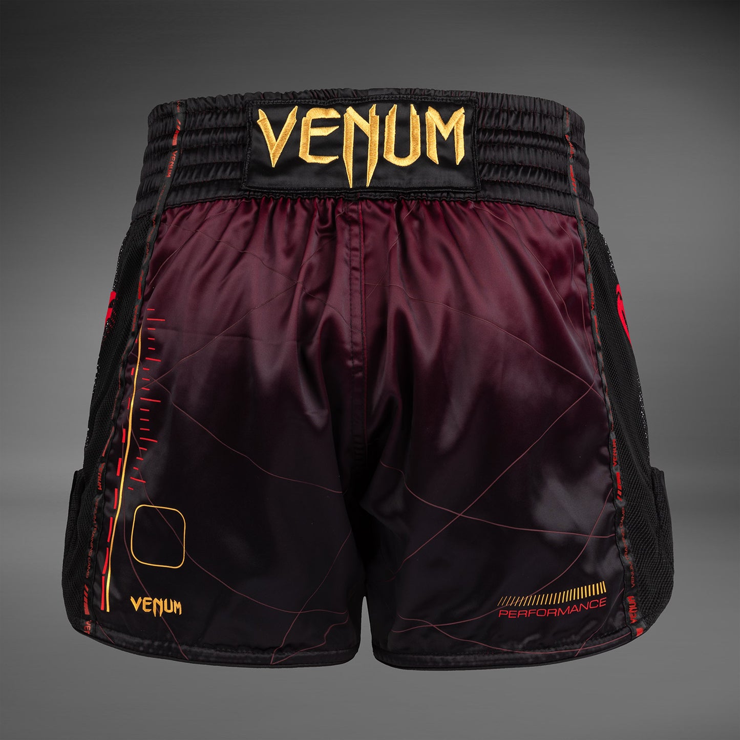 Venum Tactical XT  Pantaloncini da Muay Thai - Nero/Bordolese/Oro
