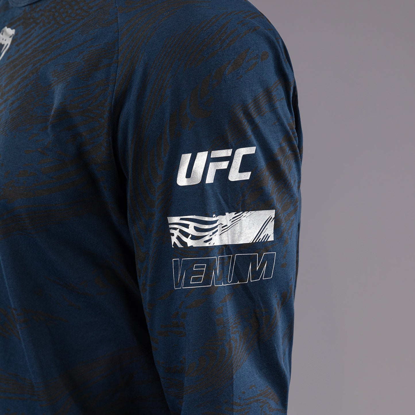 UFC Fusion by Venum Fight Week Maglietta a Manica Lunga per Uomo - Blu oceanico