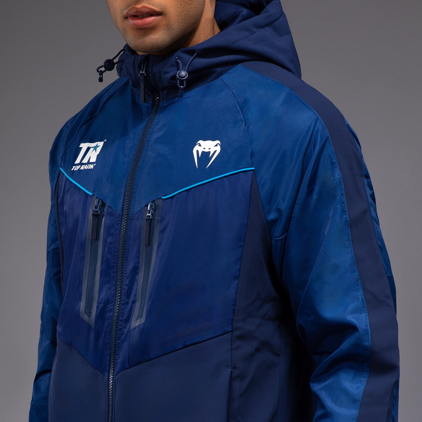 Venum x Top Rank Original Felpa con Zip Intera da Uomo - Blu Navy