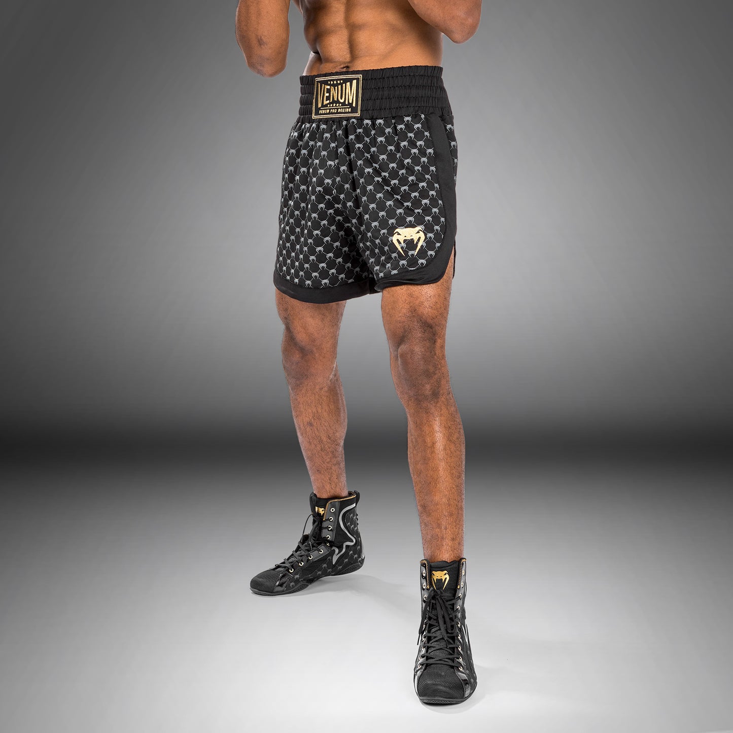 Pantaloncini da boxe Monogram Venum - neri