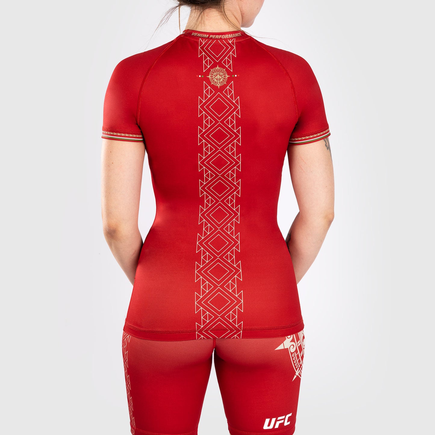 Noche UFC by Venum Authentic Fight Night Rashguard a maniche corte da donna - Rosso