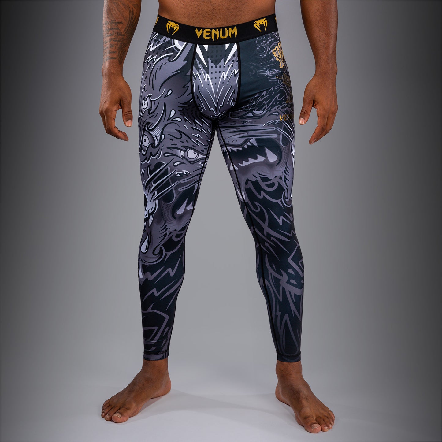 Venum Wolf Atak Spats – Nero/Grigio