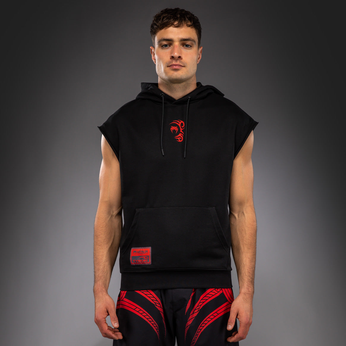 Venum x Mike Tyson Tiger Felpa senza maniche - Nero profondo/Rosso intenso