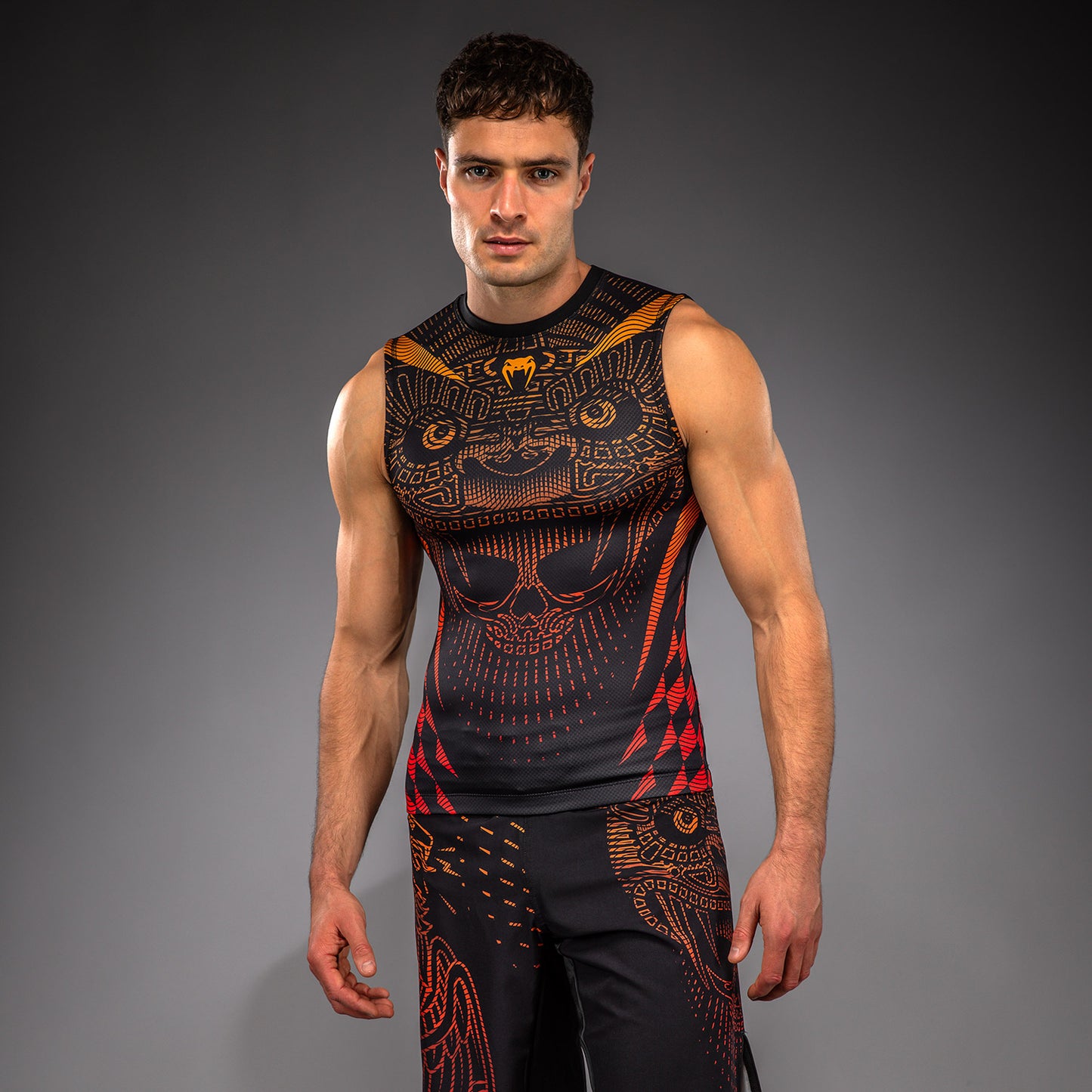 Venum Quetzal Fury Rashguard Senza Maniche - Nero/Rosso Fury/Arancio