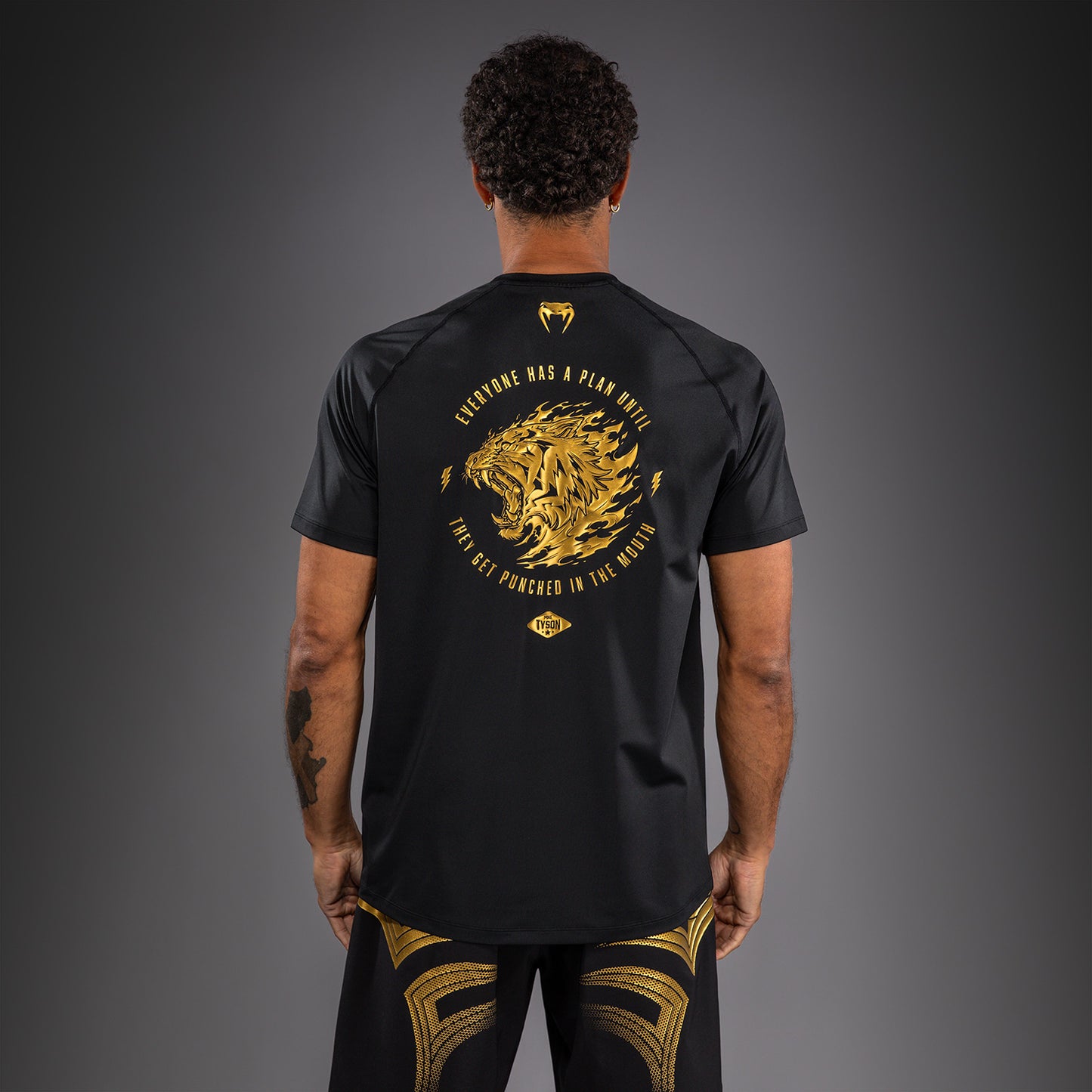 Venum x Mike Tyson Tiger Maglietta Dry Tech - Nero/Oro