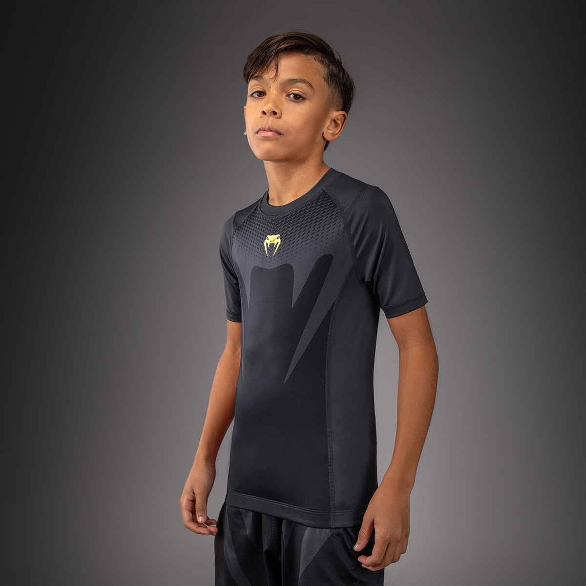 Venum Attack Rashguard a maniche corte per bambini - Nero/Oro