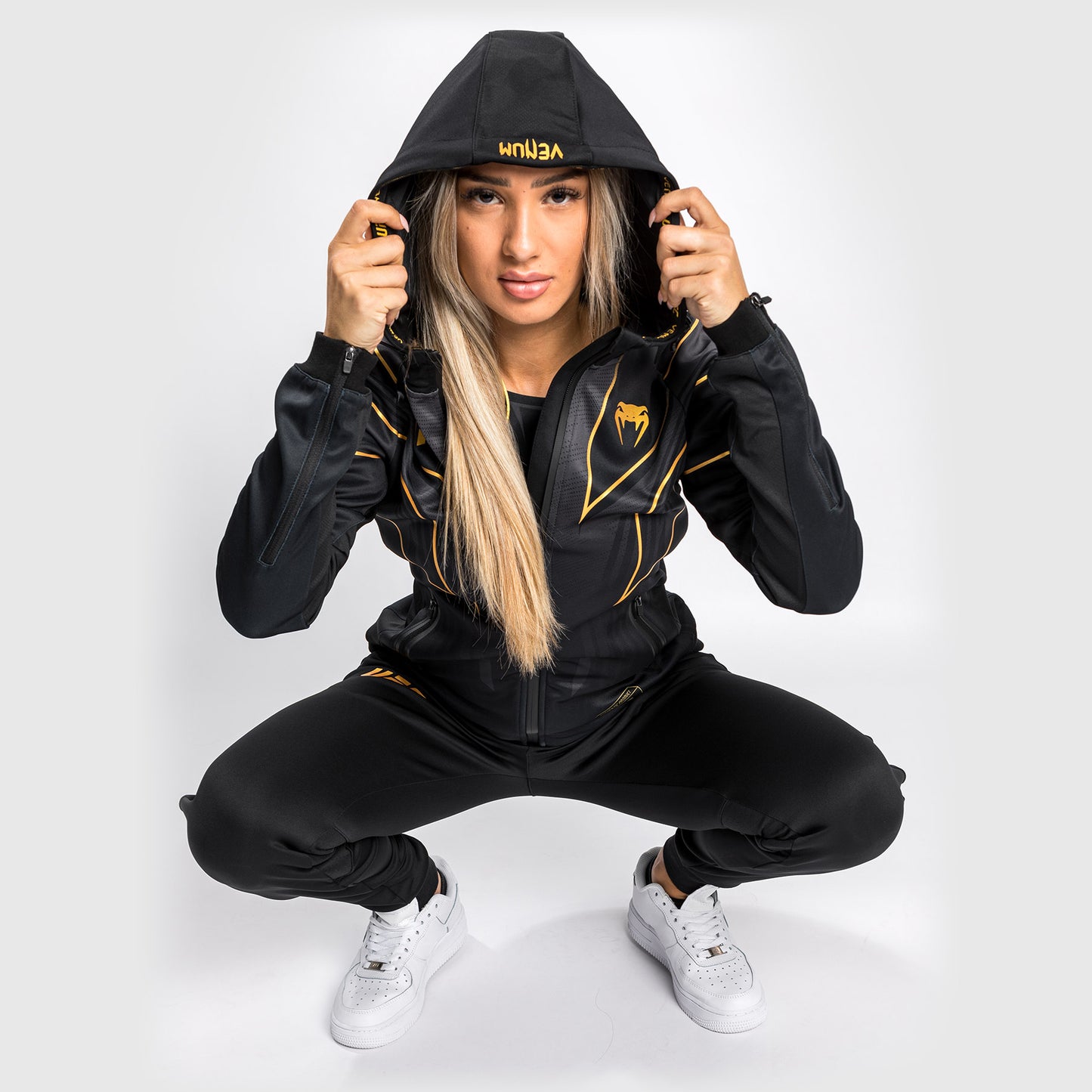 Felpa con cappuccio UFC Venum Authentic Fight Night 2.0 Donne - Campione