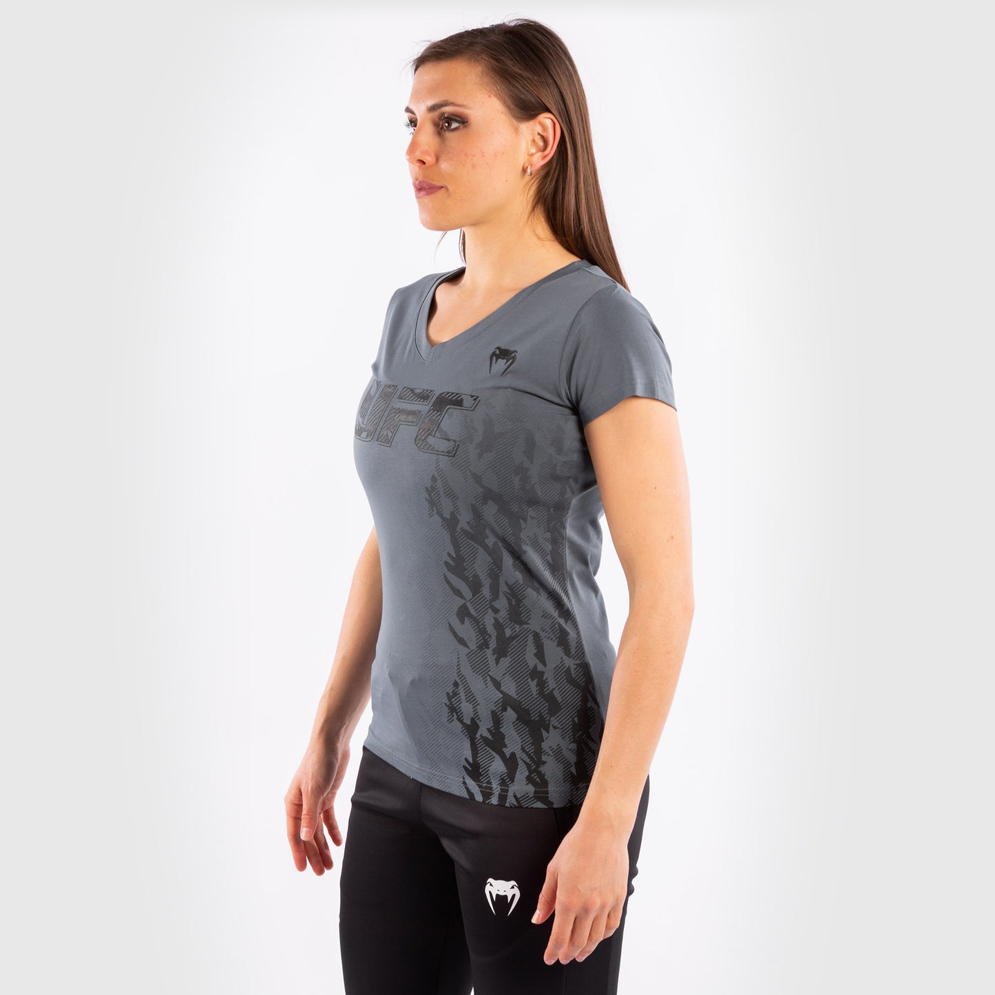 Maglia in Cotone a Maniche Corte Donna UFC Authentic Fight Week - Grigio
