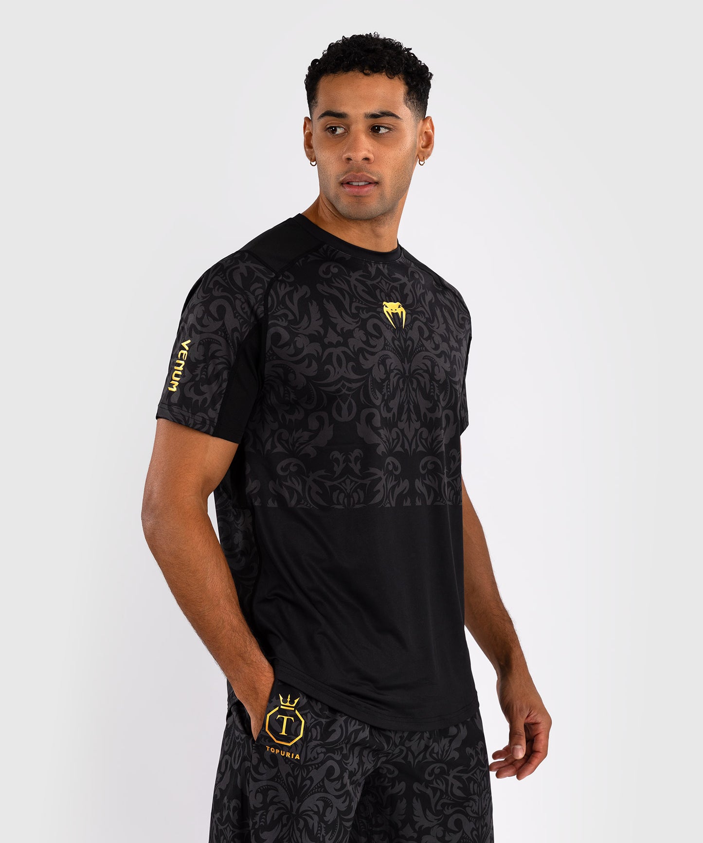 Venum x Topuria Unmatched Edition Maglietta Dry-Tech - Nero/Oro
